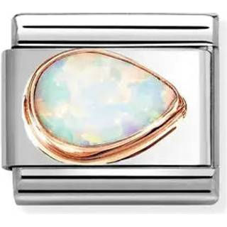 Nomination Drop Right White Opal Charm - Silver