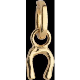 Enamel - Lucky hestesko charm i forgyldt sølv