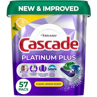 Cascade Platinum Plus Opvaskemaskine Pods Opvaskemaskine Vaskemiddel Opvaskemiddel Sbe Citron 57 Antal