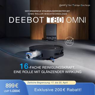 Ecovacs Robotstøvsuger Deebot T80 Omni - Black