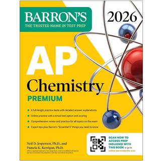 AP Chemistry Premium, 2026: Prep Book with 6 Practice Tests + Comprehensive Review + Online Practice