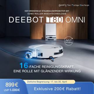 Ecovacs Robotstøvsuger Deebot T80 Omni - White
