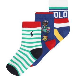 Polo Ralph Lauren Polo Ralph Lauren Blue Boys 3-Pack Crew Ankle Socks