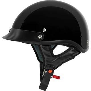 Vcan Cruiser Solid Gloss Black Half Face Motorcykelhjelm (XX-Large)