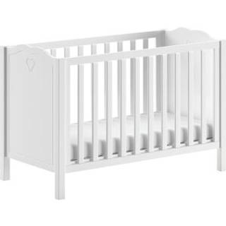 Børneværelsessæt med tremmeseng 60×120 – Amori, hvid
