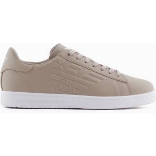 EA7unisex. X8X001_XCC51 Beige træningssko i læder (44 2/3), Fast, Blonder, Casual, Sport, Multisport