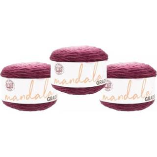 Lion Brand Yarn Mandala Gradient Multicolor Yarn til strik hækling og håndværk Bourgogne 1 Pack