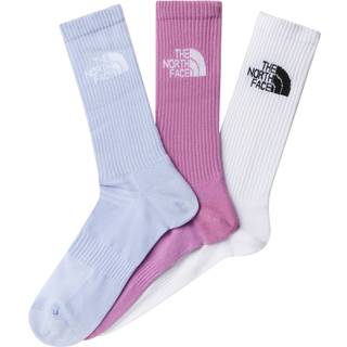 The North Face Multi Sport Cushion Crew Socks 3-Pack TNF White/Purple Mint/Vibrant Verbena, L (44-46)