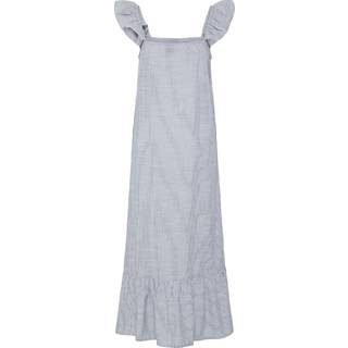 Pieces Kjole - Apia - Coronet Blue/Bright White