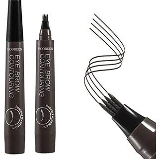 Boobeen Waterproof Eyebrow Pen - Microblading Eyebrow Pencil med en Micro-Fork Tip Applikator - Skaber naturligt udseende bryn makeup uden besv?r