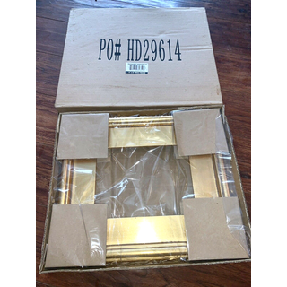 Kreativ Mark Plein Air Wooden Picture Frame - 6x8 Guld - Professionel enkelt ramme til kunstpaneler Str?kkede l?rredsbilleder og mere glas og bag