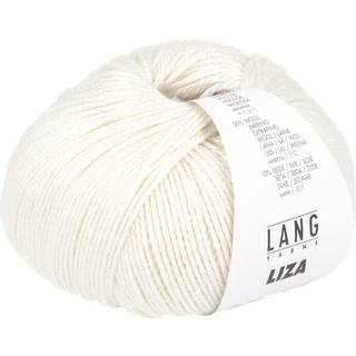 Lang Yarns Liza 094 Indhold: 70% viskose, 20% uld, 10% silke Vægt/længde: 50 g = 165 meter Anbefalede pinde: 3-3.5 mm Strikkefasthed: 10 x 10 cm = 24 m x 34 p Vask: Maskinvask 30 °C / Tåler tørretumbling / Brug aldrig skyllemiddel.