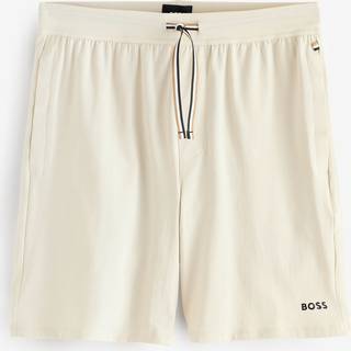 Pyjamasshorts i bomuld med stræk og logoprint