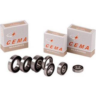 Cema Kugleleje 17x28x7 Dobbelt tætning Crome stål