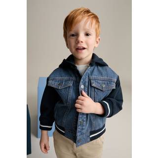 Next 100% Bomuld Denim Med hætte Jakke (3mdr.-10år)3 - 4 år (98 - 104cm)