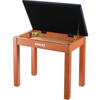Donner Klaverb?nk med Opbevaring Massivt Tr? Keyboard B?nk Piano Bogreol Taburet stol S?de med High-Density ruskindspude Tr? Finish farve