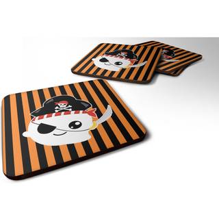 """" Caroline's Treasures Halloween Ghost Pirate Foam Coaster Set på 4 3,5 multicolor """"