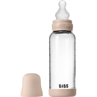 BIBS Bottle - Sutteflaskesæt - Glas - Silikone/Medium Flow/Rund - 240 ml. - Blush