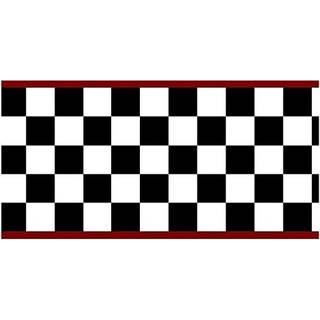 Kontrollerede flagbiler tapet grænse-6 tommer (rød kant)