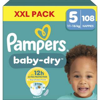 Pampers Baby Dry Bleer Str. 5 11-16 kg XXL 108-pak