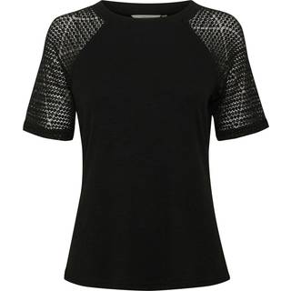 Cream Crlisan T-Shirt Toppe & T-Shirts 10614008 Pitch Black (XSMALL)