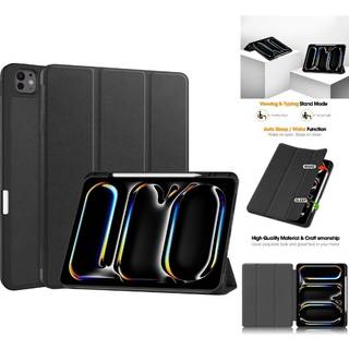 iPad Pro 13 (2024) standcover med penneholder sort