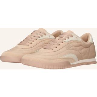 Sneakers med lav profil i stof og ruskind
