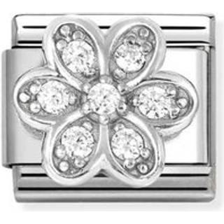 Nomination White Crystal 3D Daisy Charm - Silver