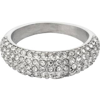 DARK Full Bling Ring Silver Size 4