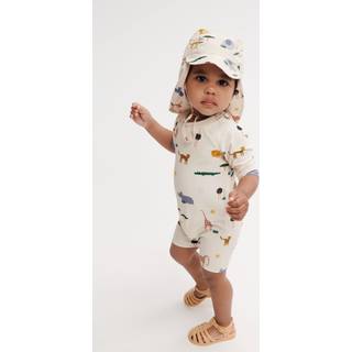 Liewood Thor Kortærmet UV-badedragt Til Babyer Safari Sandy Mix 86 cm  Creme  86 cm  Unisex