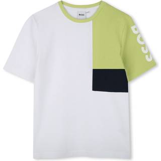 BOSS BOSS White Colourblock Sleeve Logo Short Sleeve T-Shirt