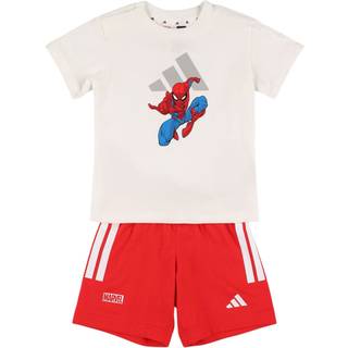 ADIDAS MARVEL SPIDER-MAN T-SHIRT SÆT - White / Grey Two - 68