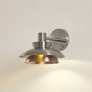 Lucande udendørs væglampe Thais, sort, metal, Ø 25 cm