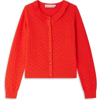Bonpoint Emy cotton and linen-blend cardigan - red - Y 6