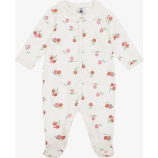 Petit Bateau Fruits Onesie Med Kronbladskrave Marshmallow Multicolor 24 months  Hvid  24 måneder  kvinde