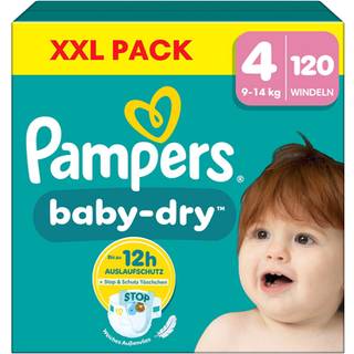 Pampers Baby Dry Bleer Str. 4 9-14 kg XXL 120-pak