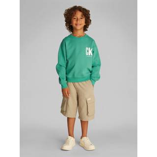 Relaxed Back Graphic Sweatshirt - Green - 6