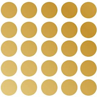 Innovative stencils Polka Dot Wall Decal Nursery Kids Room Peel og Stick Fjernelig klisterm?rke Circle Pattern Decor #1326 (4 """" (25 prikker) Gul