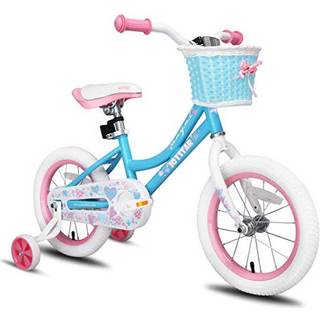 Joystar 12 tommer piger cykel sm?b?rn til 2 3 4 ?r gammel pige 12 """" B?rnecykler i alderen 2-4 ?r med tr?ningshjul og kurvb?rns cykel i bl?