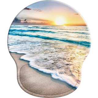 Ergonomisk musepude med h?ndledsst?tte hvile [20% st?rre] Mousepad gel h?ndleds hvile med coaster-skridsikring og smertelindring til computerdesk