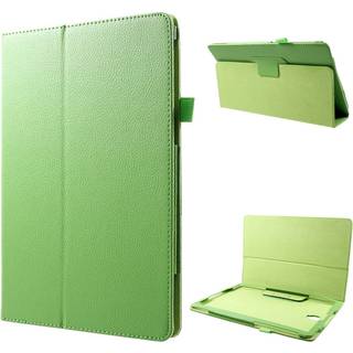 Samsung Galaxy Tab S4 beskyttelsesetui i kunstlæder med foldbar stativ - Grøn
