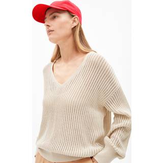 ARMEDANGELS Women's Rabeaa Crochet Lino Sweatere Damer størrelse XL farve beige