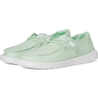 HeyDude Women's Wendy Canvas Sneaker Damer størrelse 40 farve grøn/hvid