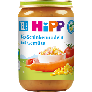 HiPP Økologisk ret med økologisk skinkenudler med grøntsager 86.14 DKK/1 kg (6 x 220.0g)