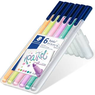 Staedtler Fiberpen Triplus Color 1,0mm Pastel ass (6)