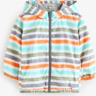 Benetton Benetton Boys Striped Zip White Jacket