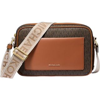 Michael Korstil kvinder. 32R5G5VC9B Brun skuldertaske med monogram (OSFA), Casual, Polyester