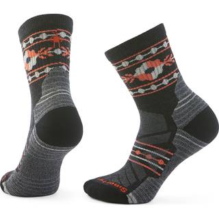 Smartwool Women's Hike Light Cush. Floral Mid Crew Socks Vandresokker Damer størrelse M farve grå