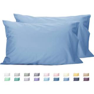 Sunflower King Pillowcases Sæt på 2 100% bomuld King Size Pillow Cases 2 20? 40 inches Placid blå blød og åndbar