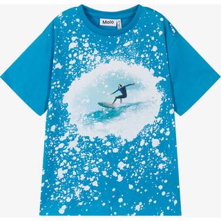 Molo Riley Short Sleeve T-Shirt Blue Surf 116 cm  Blå  116 cm  mand
